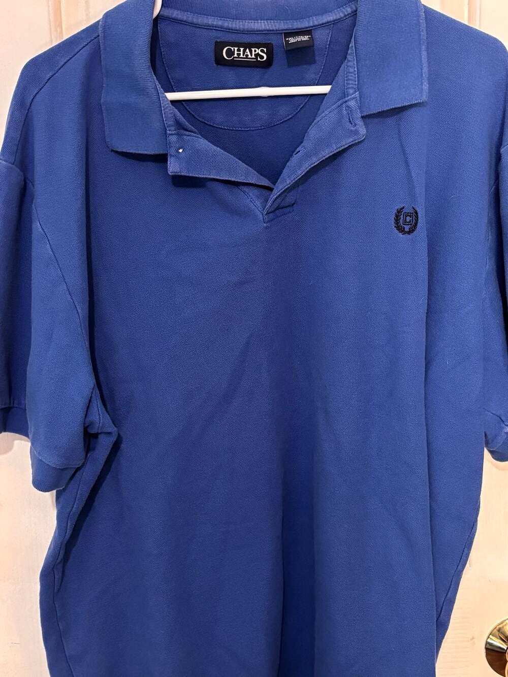 Chaps Men's Blue Short Sleeve Polo Shirt Size XXL